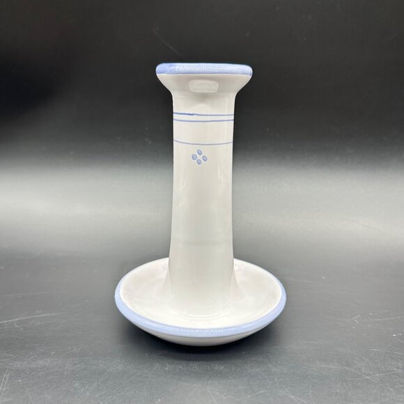 Vintage Dieulefit France PHP Art Pottery Candle Holders Purple Cottagecore - Picture 2 of 11